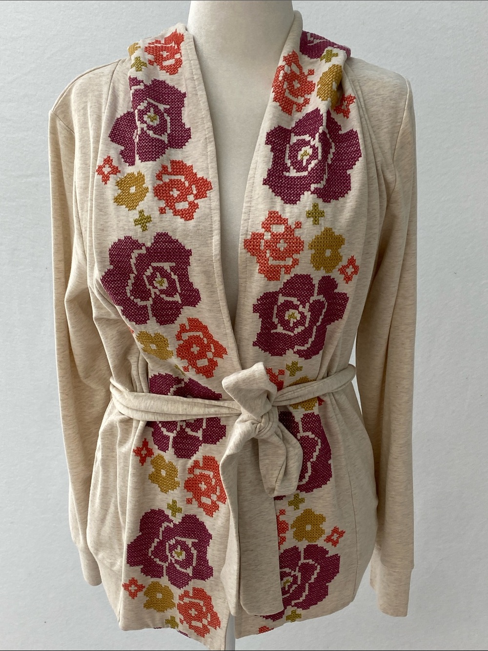 Anthropologie Hooded Belted Sweatshirt Jacket   - NWOT Vintage